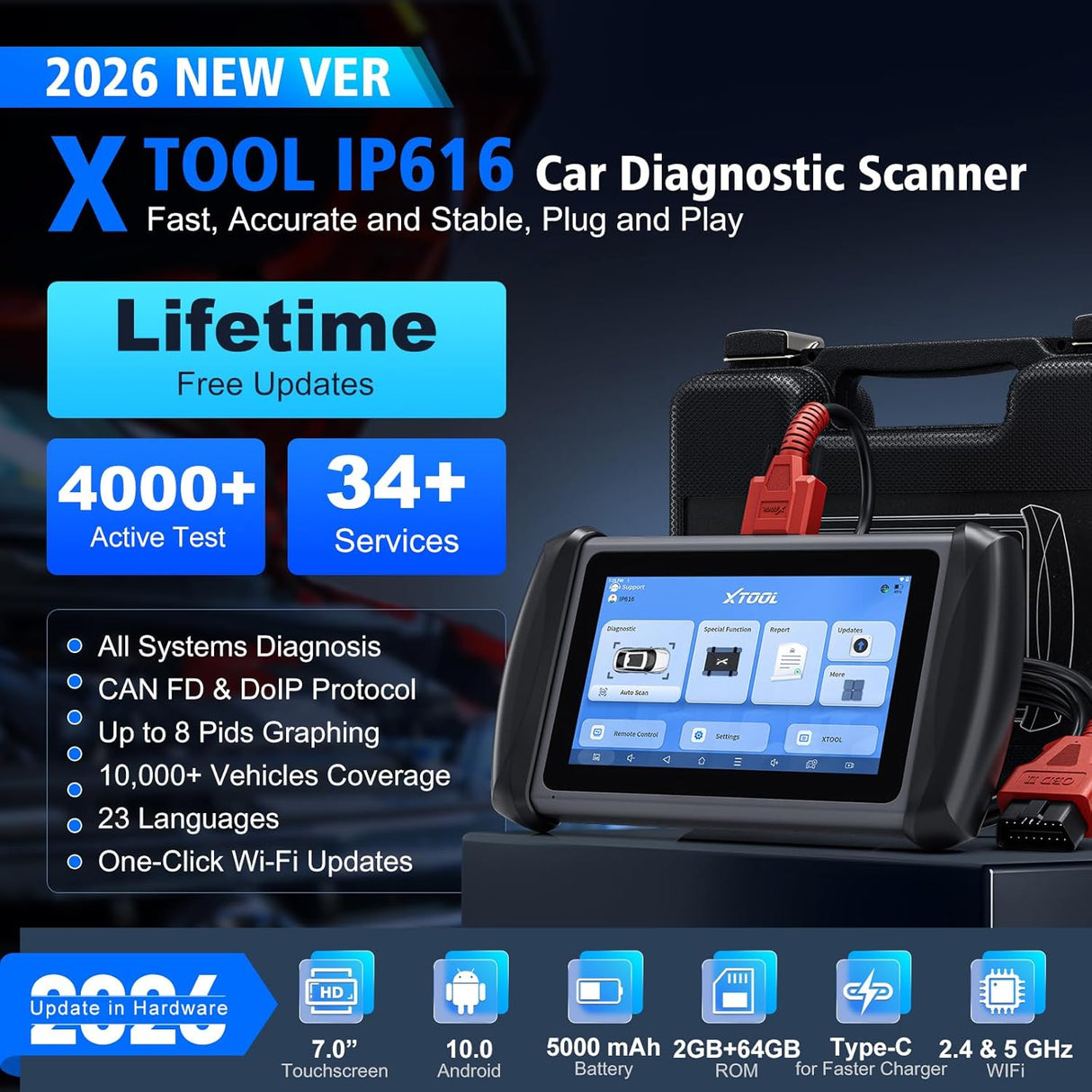 2026 XTO0L lP616 car Diagnostic scanner