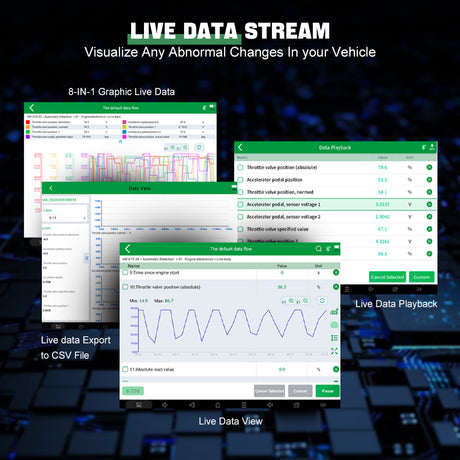 The XTOOL D9EV LIVE DATA STREAM