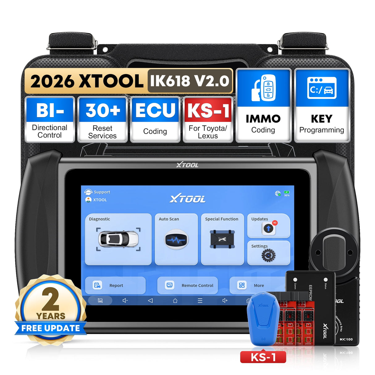 XTOOL IK618 + KS-1 Automotive Key Fob Programmer