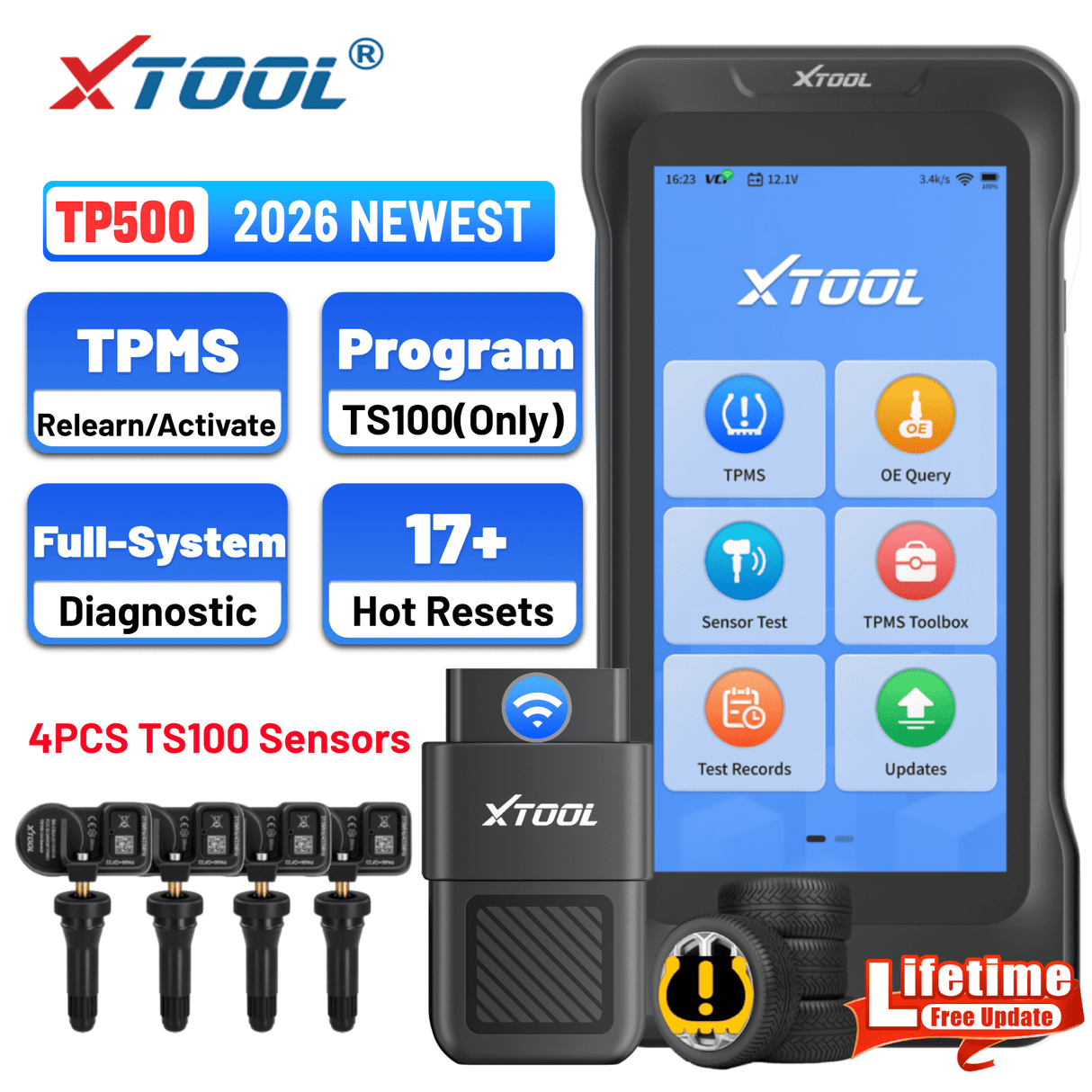 XTOOL TP500 with 4pcs TS100PRO Sensor Rubber Version