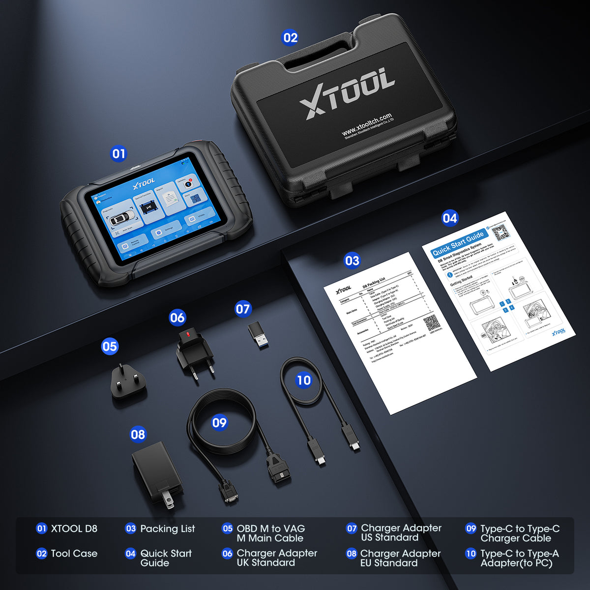 XTOOL D8 package list