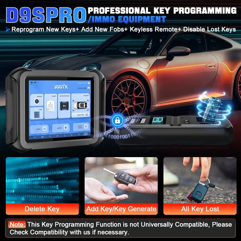 XTOOL D9S PRO PROFESSIONAL KEY PROGRAMMING