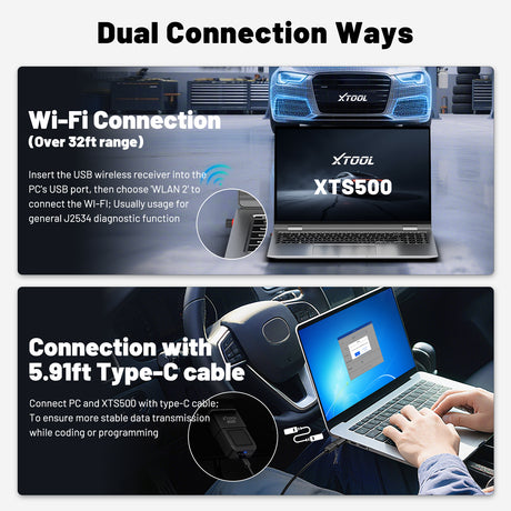 XTOOL XTS500 Dual Connection Ways