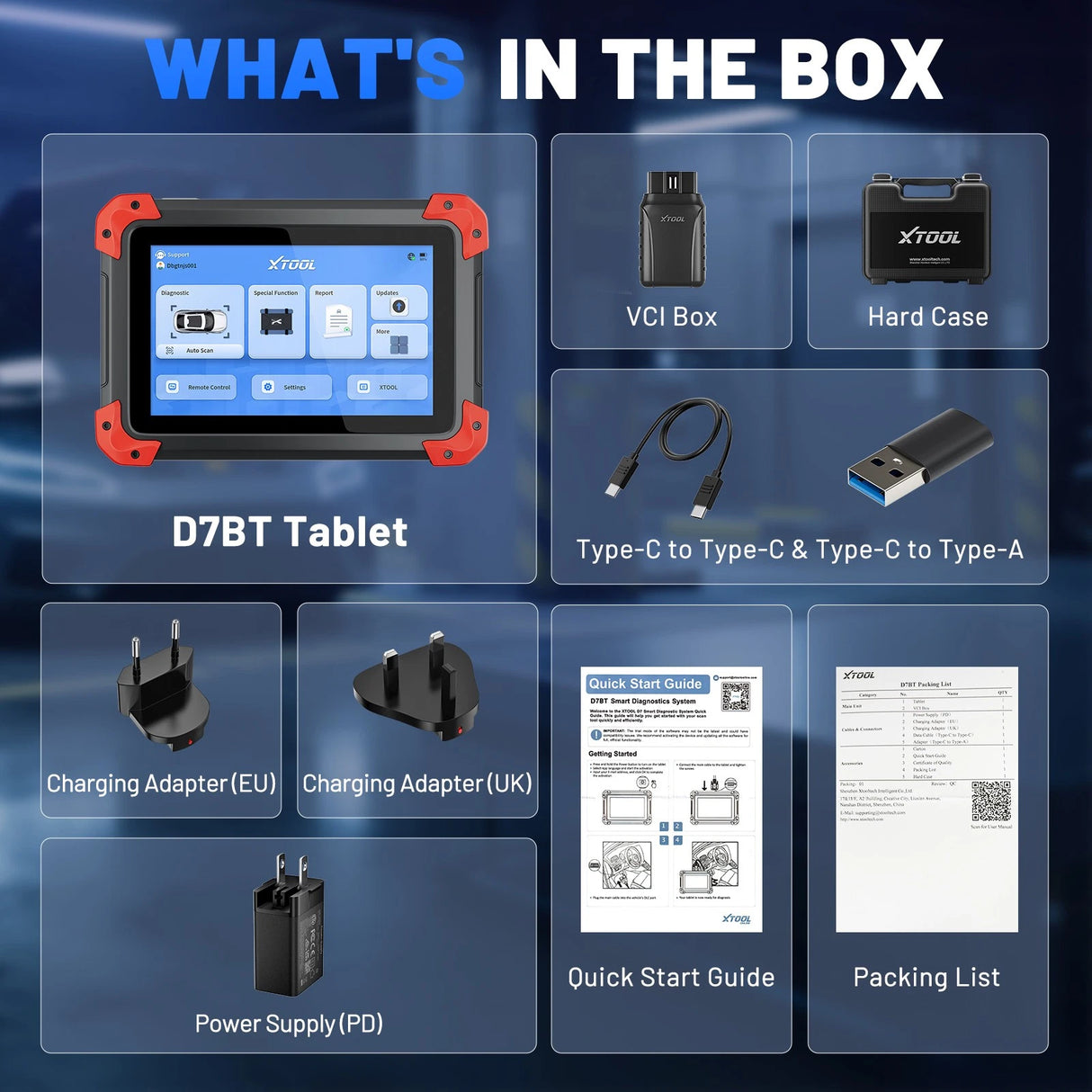 Xtool D7bt package list