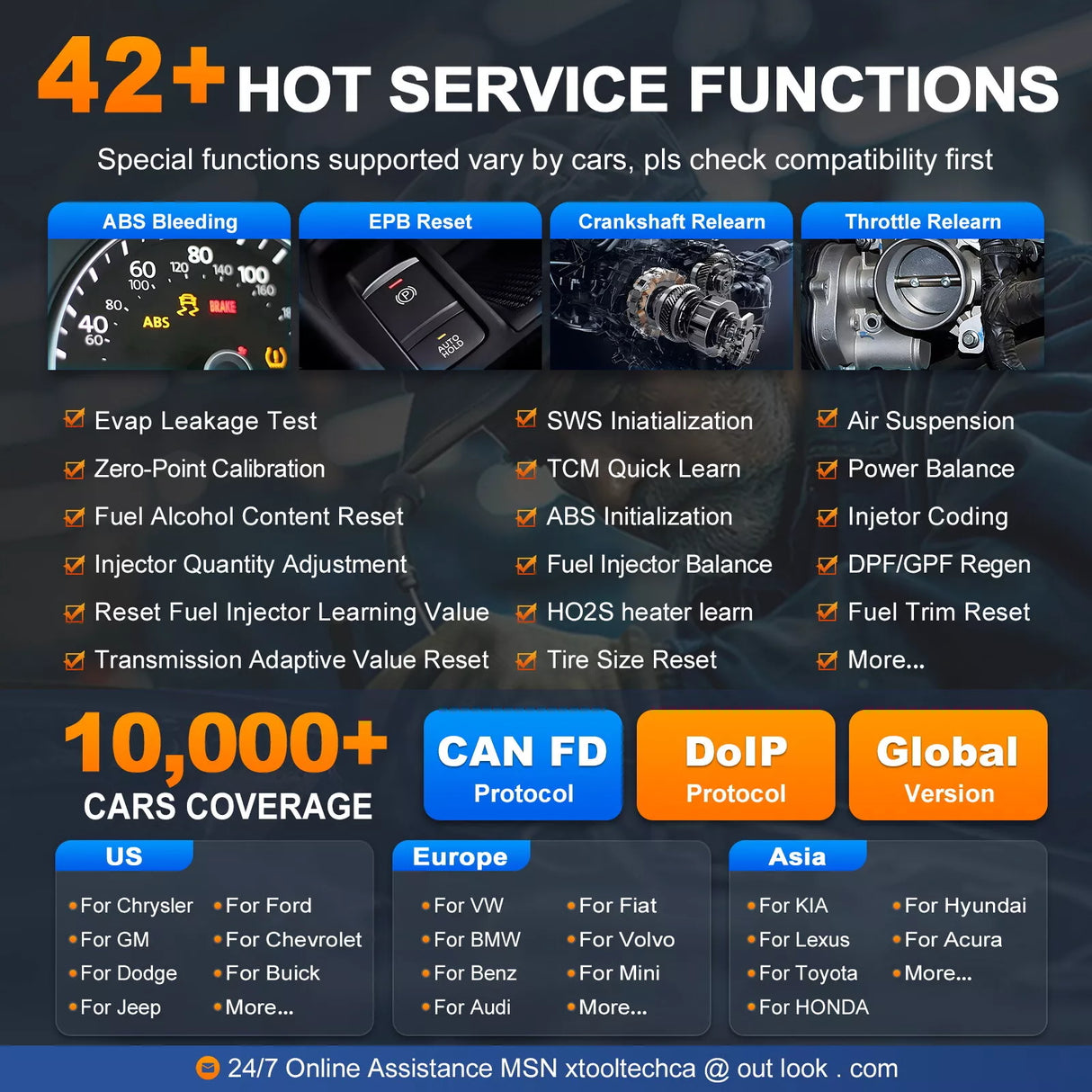 Xtool D9 42+HOT SERVICE FUNCTIONS