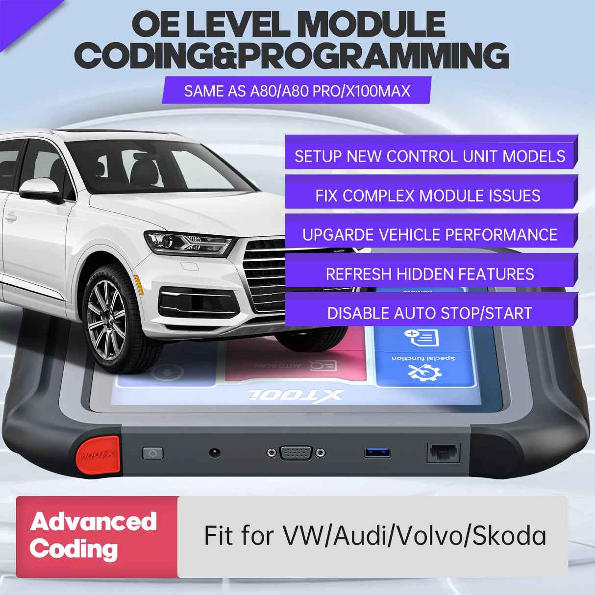 Xtool D9 OE LEVEL MODULE
CODING AND PROGRAMMING