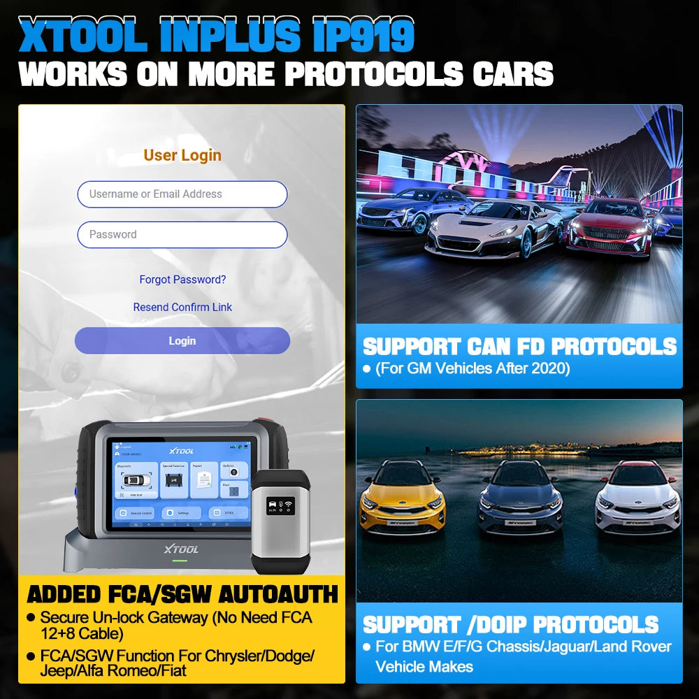 Xtool Inplus IP919 Works on More Protocols Cars