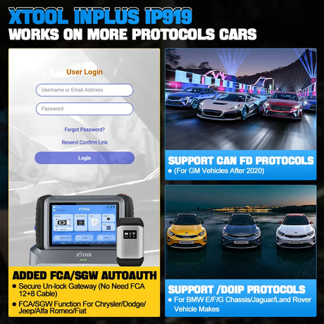 Xtool Inplus IP919 Works on More Protocols Cars