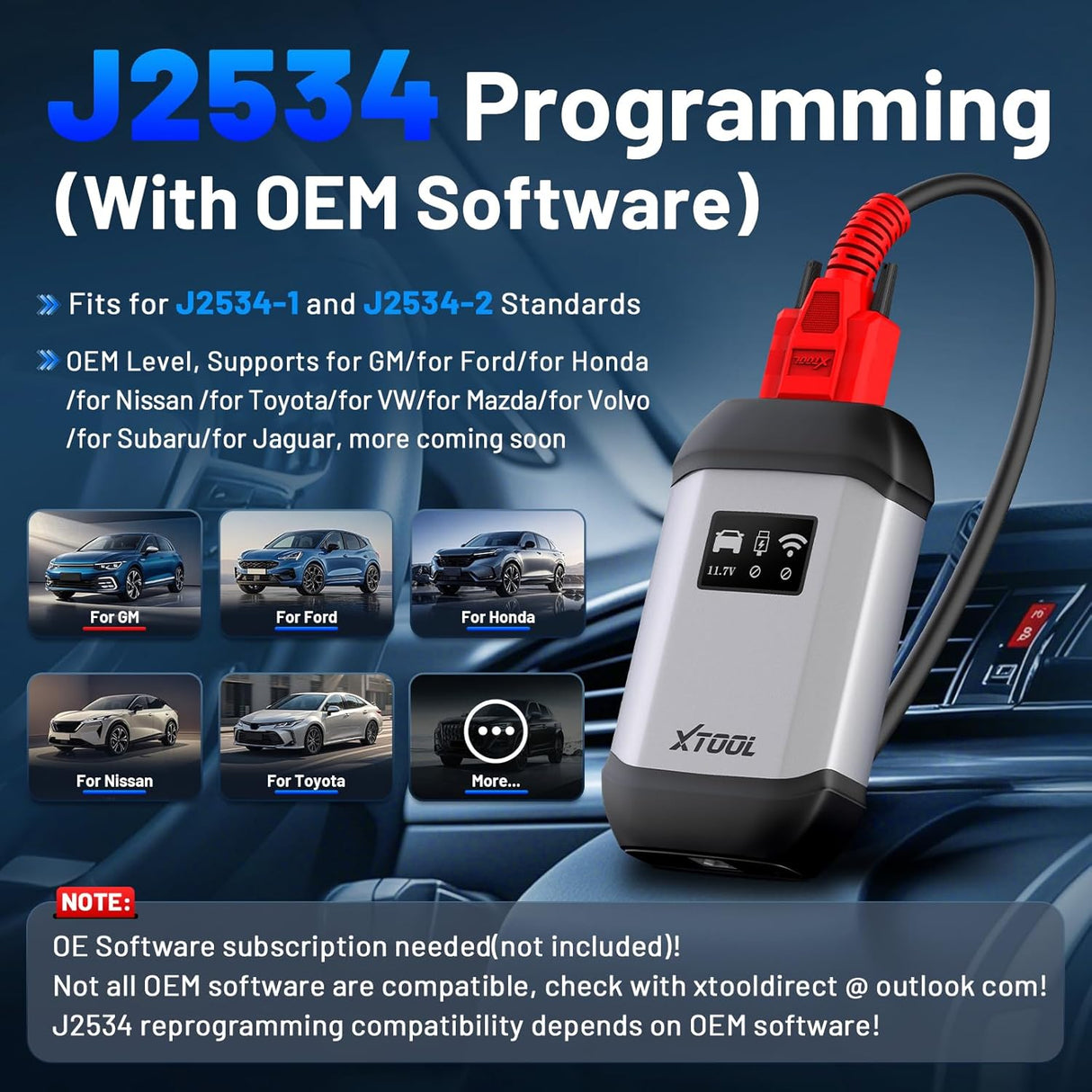 xtool_D9_MAX J2534 Programming