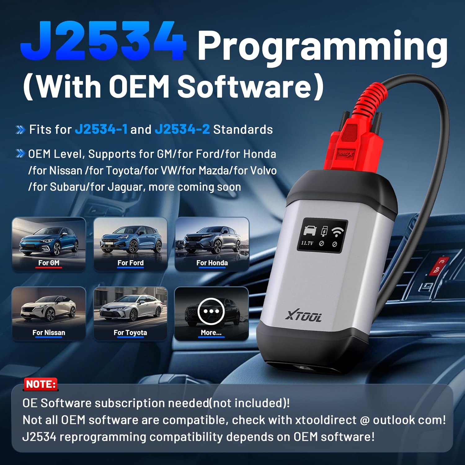 xtool_D9_MAX J2534 Programming