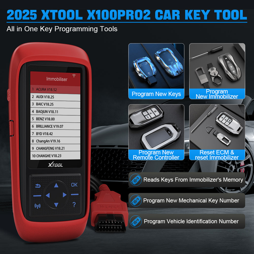 XTOOL X100 Pro2 Auto OBD2 Automotive Scanner Key Programming Tool ...
