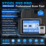 XTOOL D9S PRO WiFi Scan Tool Professional Tool for Mechanics Workshops
