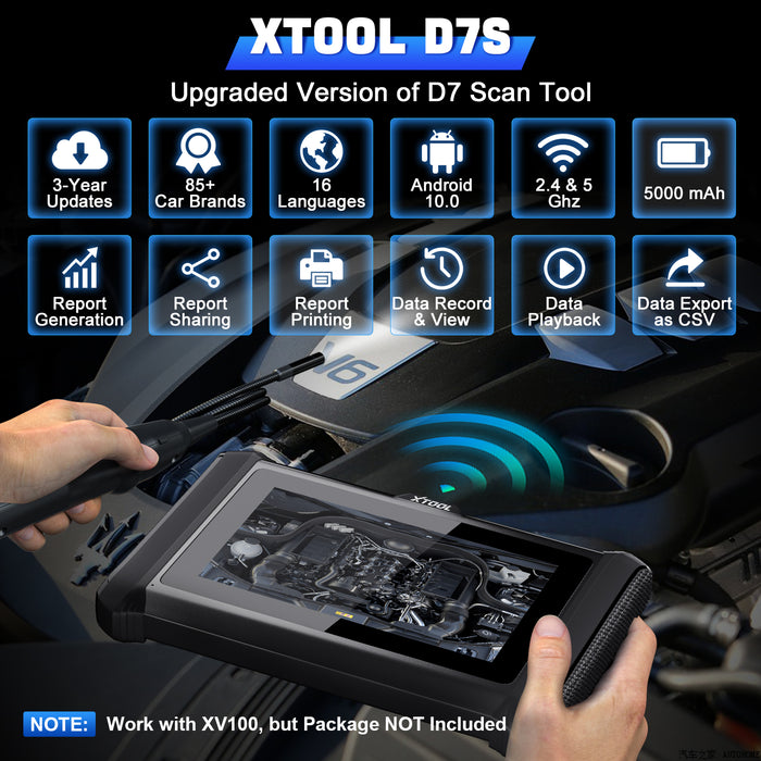 XTOOL D7 D7W Full System Diagnostic Tool Key Programmer Scanner More Stable WIFI connection With ECU Coding OBD 2 Scanner