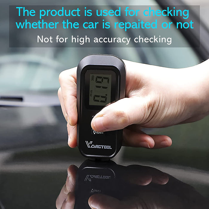 VDIAGTOOL VC100 Digital Coating Thickness Gauge, Car Paint Metal Coating Probe Tester