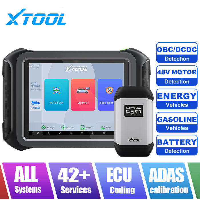 XTOOL D9EV Energy Vehicles Diagnostic Tools For Tesla For BYD With Battery Pack Dectection Active Test+ECU Coding Free Update