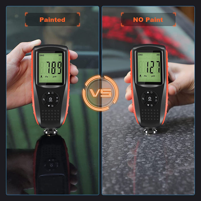 VDIAGTOOL VC200 Digital Coating Thickness Gauge, Car Paint Metal Coating Probe Tester