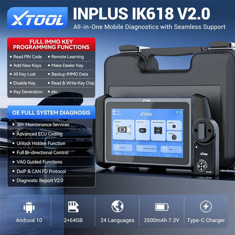 INPLUS IK618 V2.0 All-in-One Mobile Diagnostics with Seamless Support