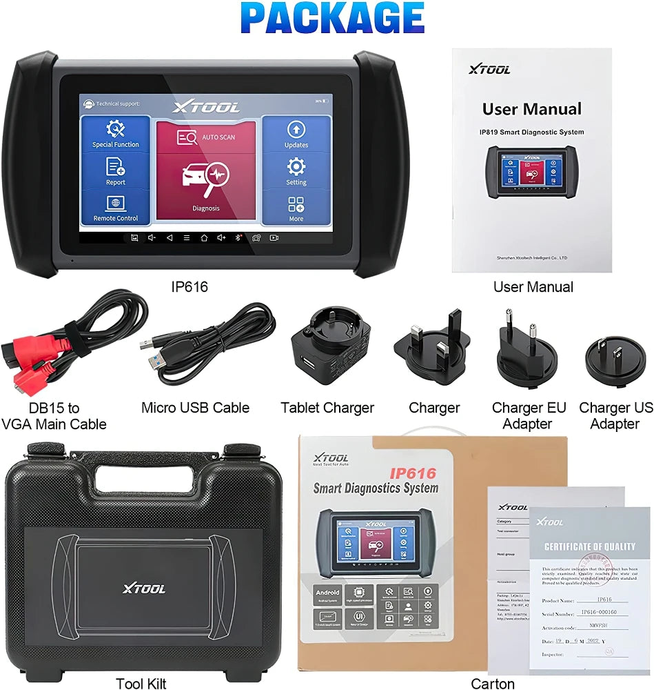 XTOOL IP616 Scanner Diagnostico Auto Professionale - Lettura E Cancellazione Errori, 31+ Funzioni Di Reset, Programmazione Chiavi, Aggiornamenti Gratuiti A Vita - Foto 7