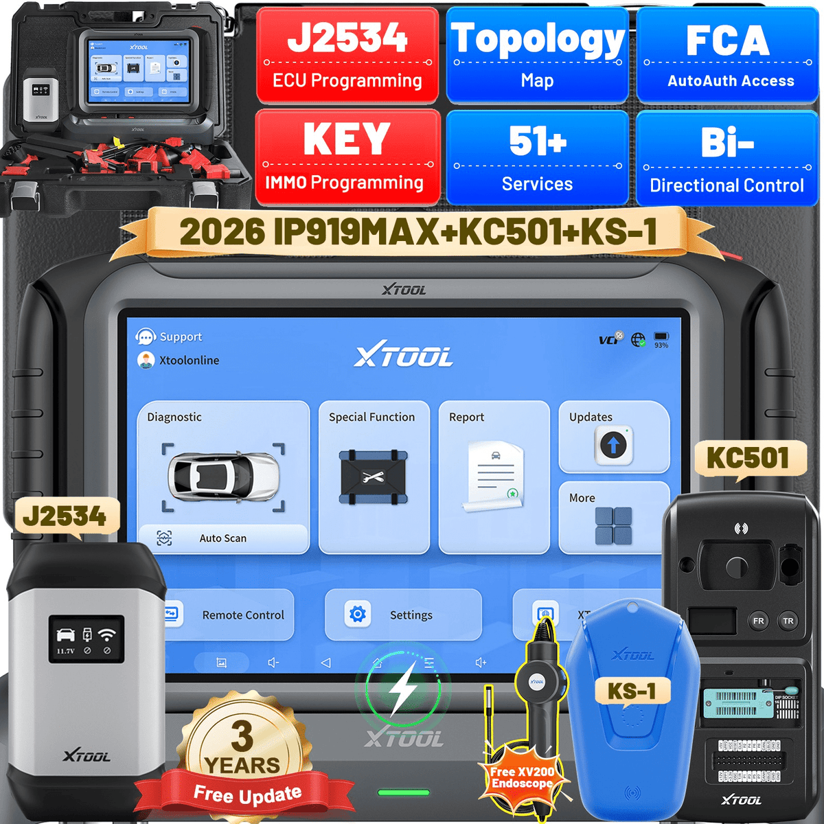 Ing Inlog Scanner XTOOL IP919 J2534 KEY 프로그래머 중의 OBD2 스캐너 자동차 스캐너 진단 도구 – Xtool Official ...