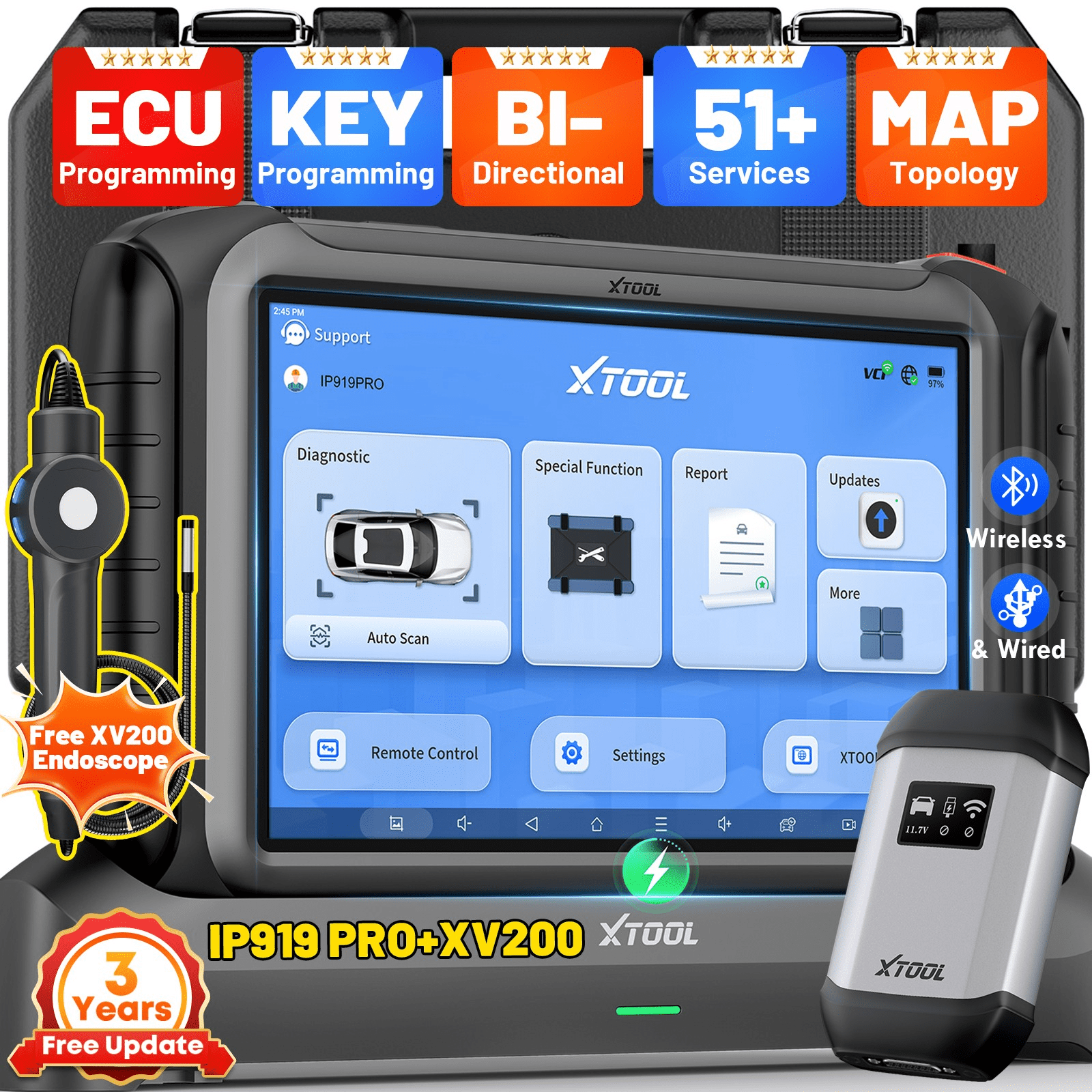 XTOOL IP919 PRO + XV200 Endoscope