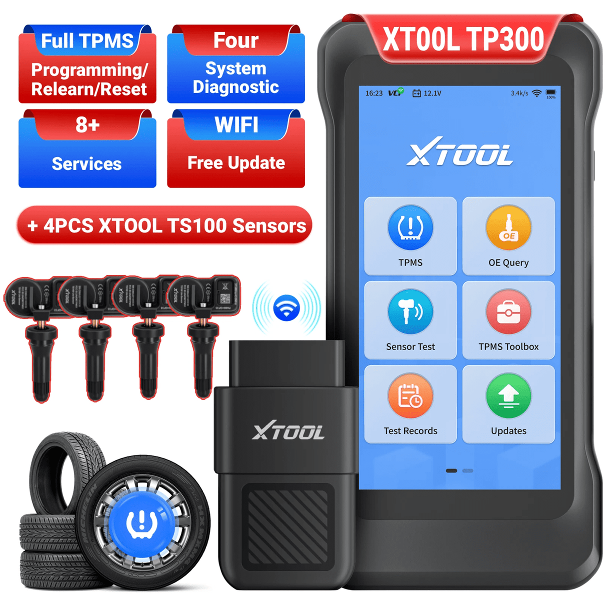XTOOL TP300 with 4pcs TS100PRO Sensor Rubber Version