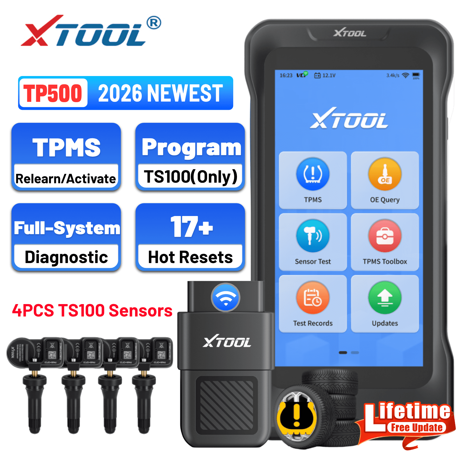XTOOL TP500 with 4pcs TS100PRO Sensor Rubber Version