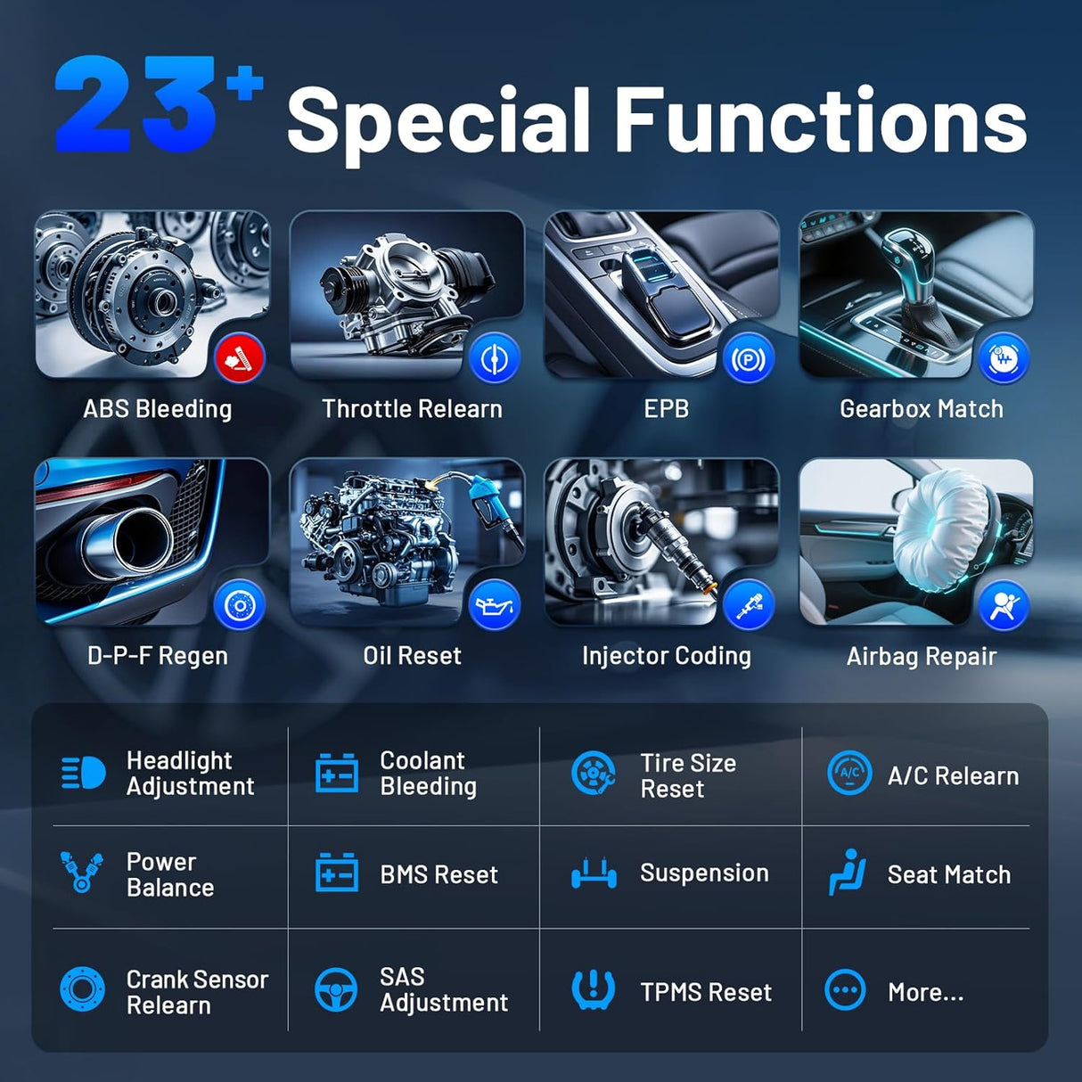 XTOOL A30M BT Connection OBD2 Scanner-23 service functions