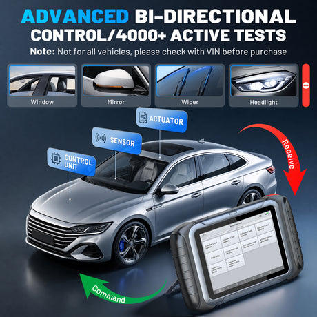 XTOOL D8BT  ADVANCED BI-DIRECTIONAL CONTROL/4O00+ ACTIVE TESTS