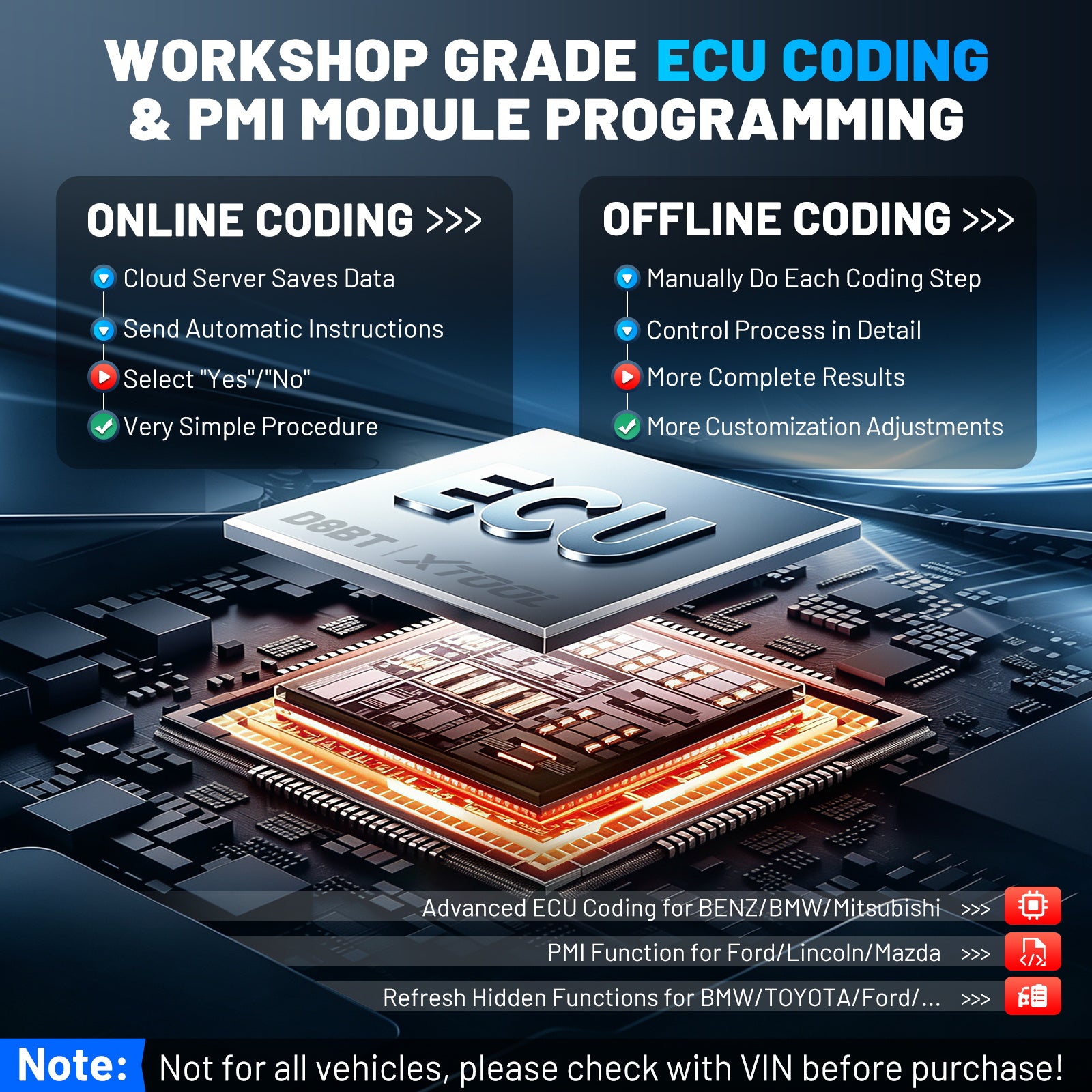 XTOOL D8BT WORKSHOP GRADE ECU CODING&PMI MODULE PROGRAMMING