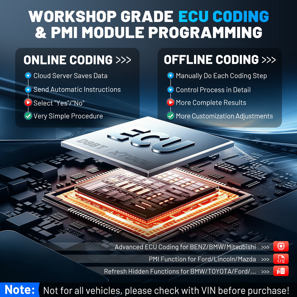 XTOOL D8BT WORKSHOP GRADE ECU CODING&PMI MODULE PROGRAMMING