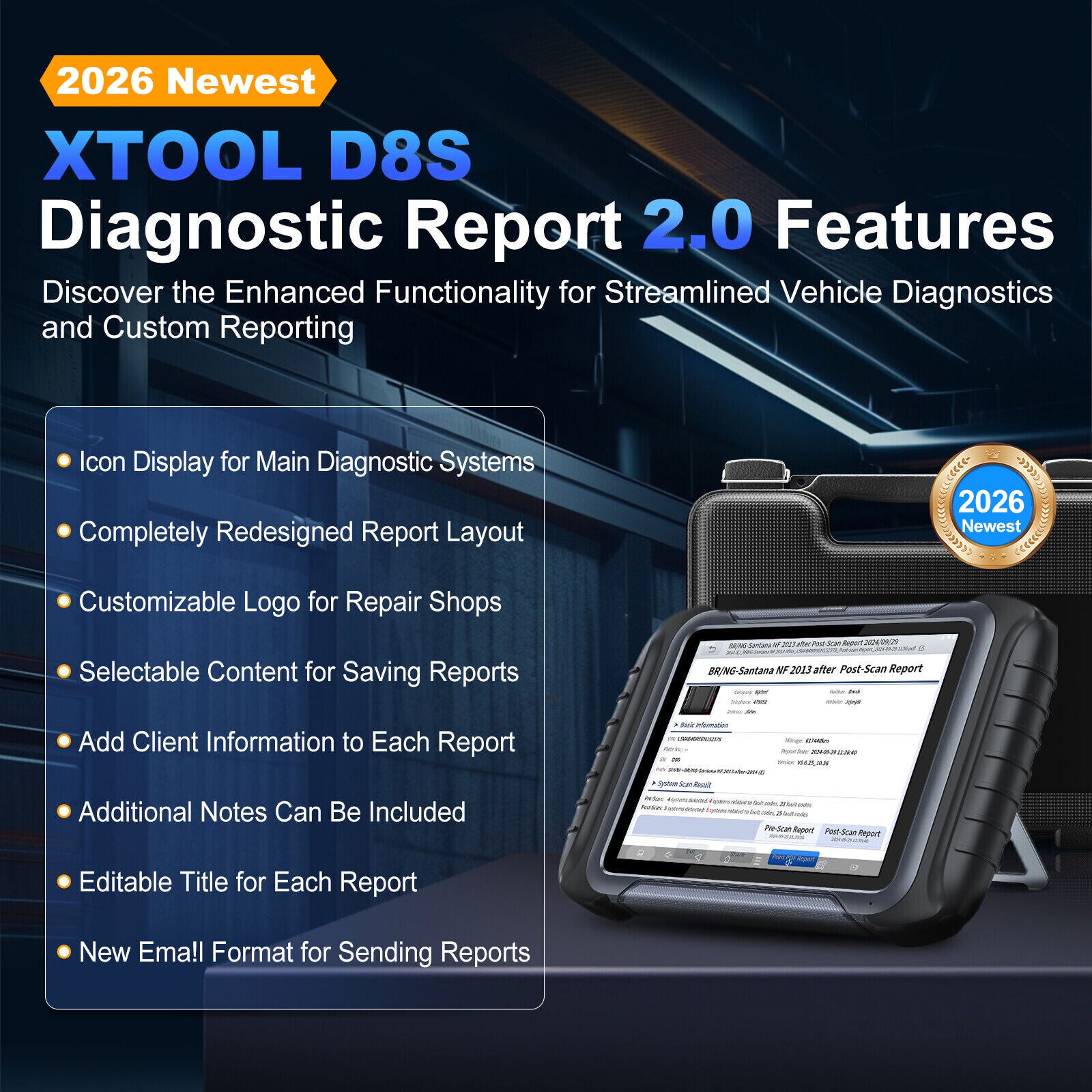 XTOOL D8S Diagnostic Report 2.0 Features