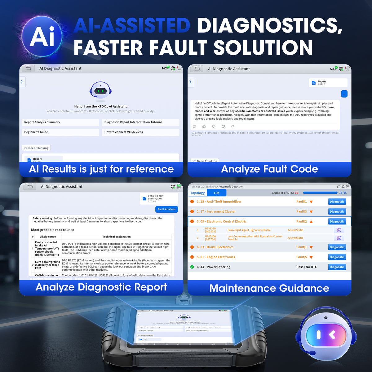 XTOOL D8 AI-ASSISTED DIAGNOSTICS,FASTER FAULT SOLUTION