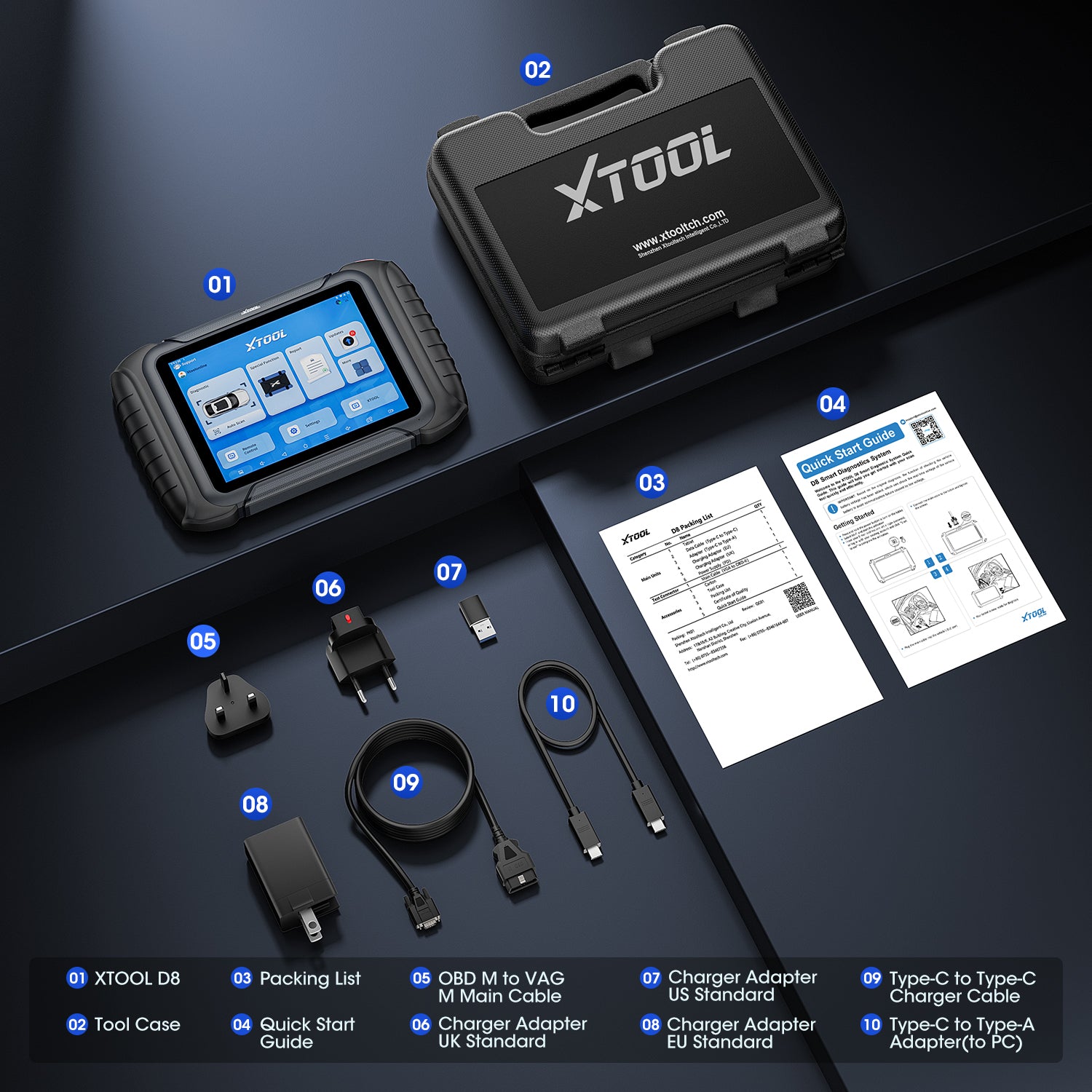 XTOOL D8 package list