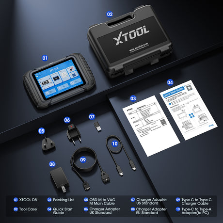 XTOOL D8 package list