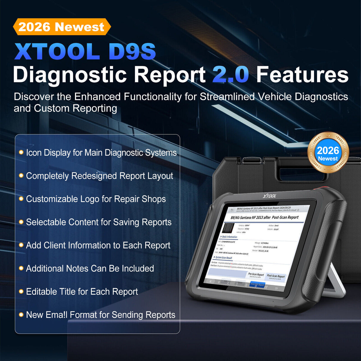 XTOOL D9S Diagnostic Report 2.0 Features