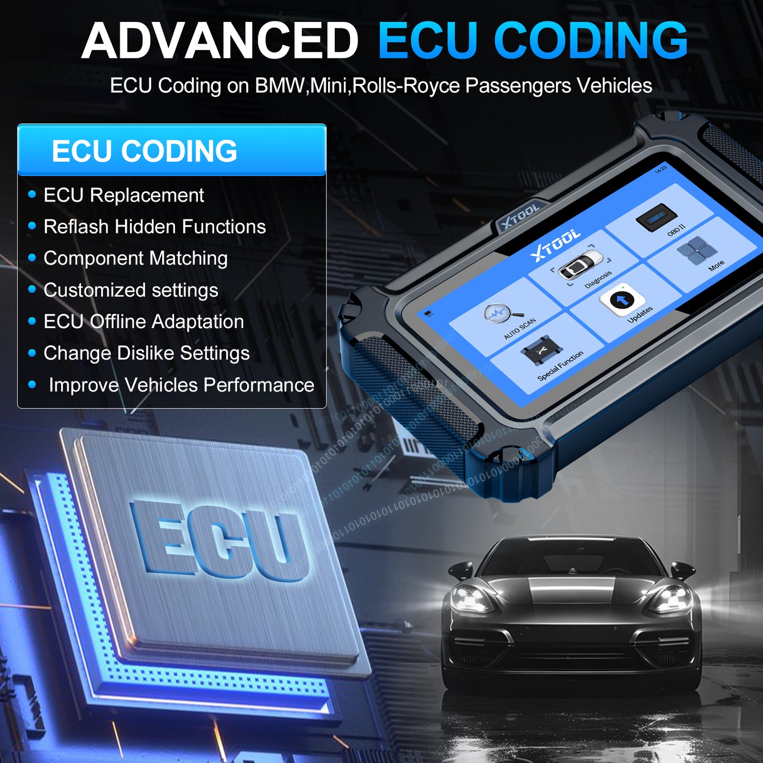 XTOOL IP500-BMR For BMW/Mini/Rolls-Royce ADVANCED ECU CODING ECU Coding on BMW,Mini,Rolls-Royce Passengers Vehicles