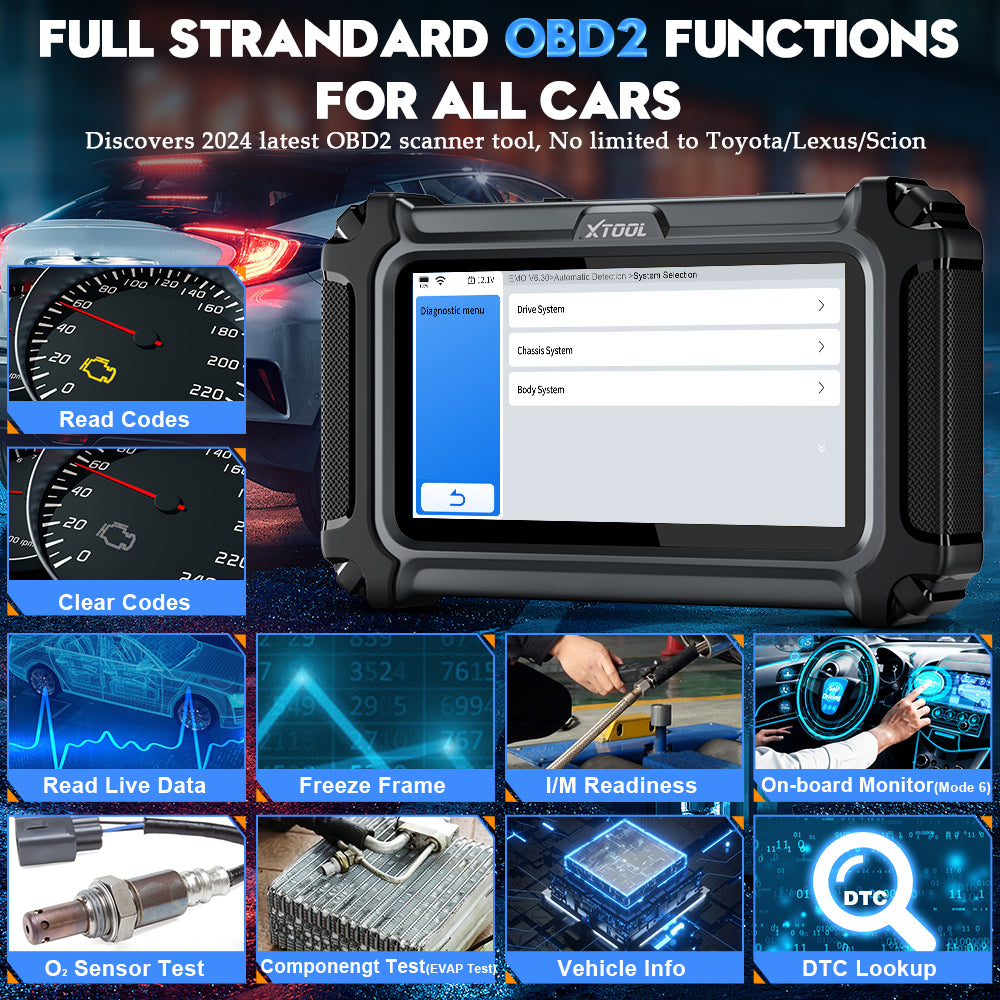 XTOOL IP500-TLS FOR TOYOTA/LEXUS/SCIONE FULL STRANDARD OBD2 FUNCTIONS FOR ALL CARS