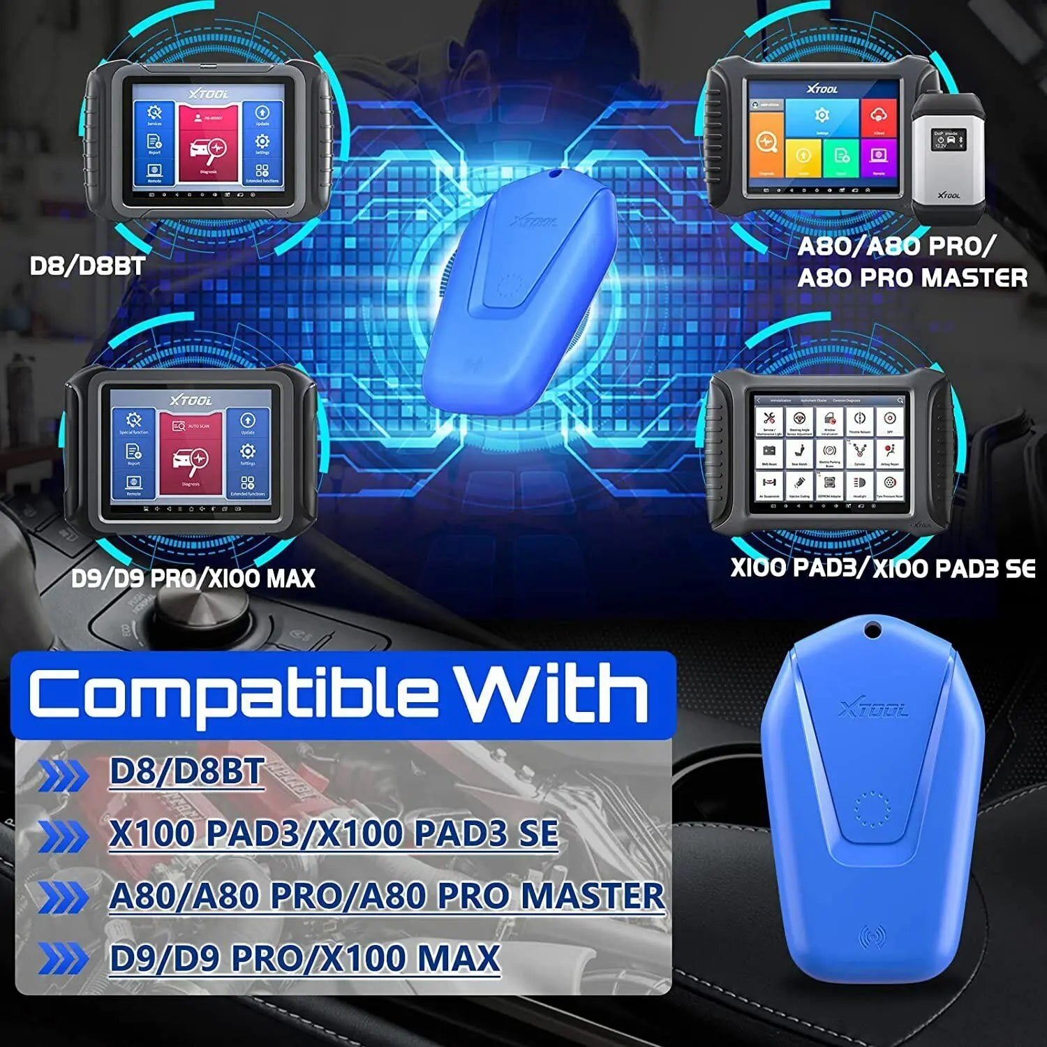 XTOOL KS-1 Key Programmer for Toyota/lexus compatible with D8，D8BT, X100 Pad3, x100 pad3 se, a80, a80 pro, a80 pro master, d9, d9 pro, x100max, ip919, IP919 PRO