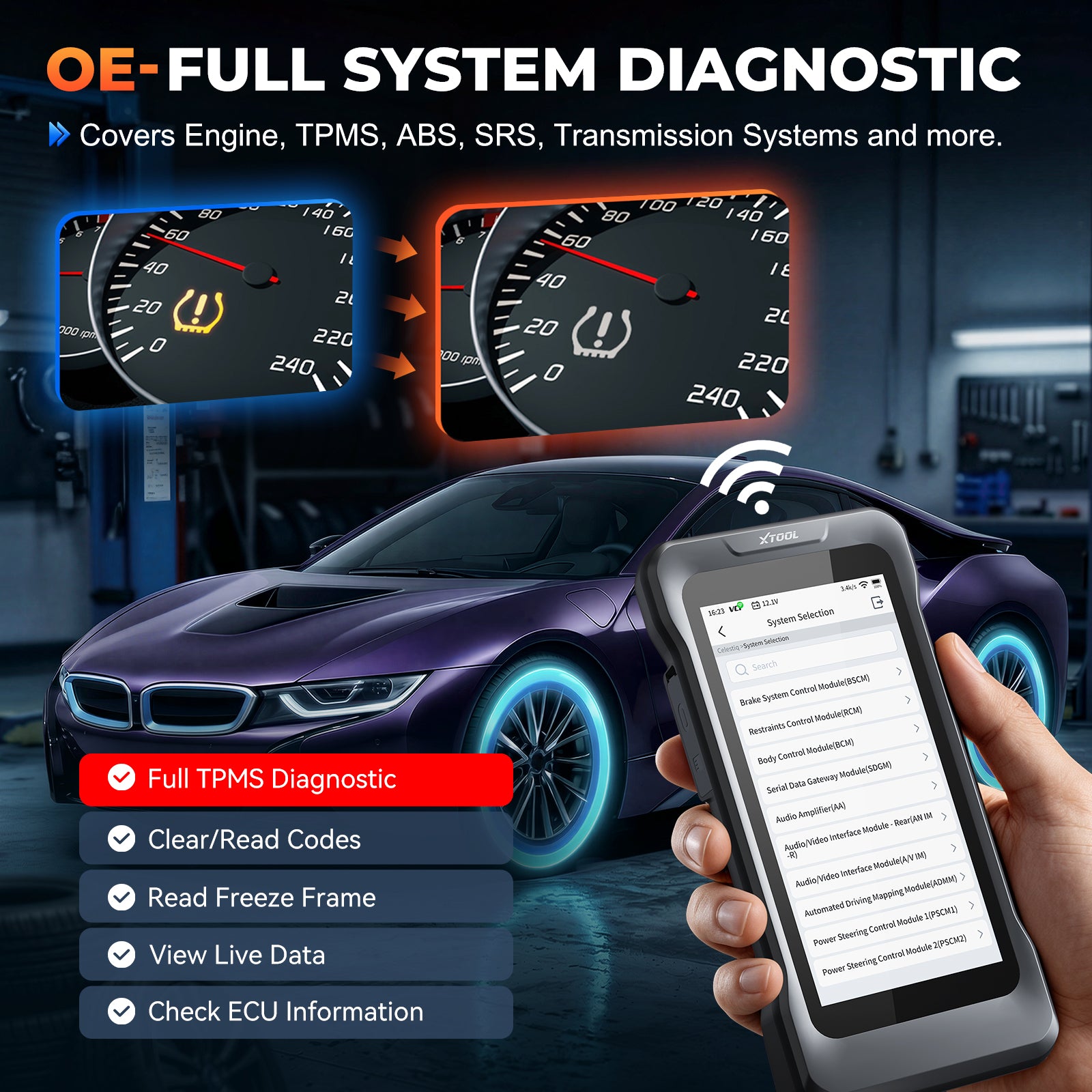 XTOOL TP5OO TPMS TOOL OE-FULL SYSTEM DIAGNOSTIC