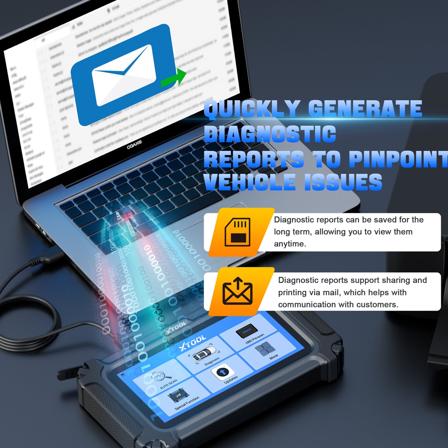 Xtool D5 quickly generate diagnostic reports to pinpoint vehicle issues