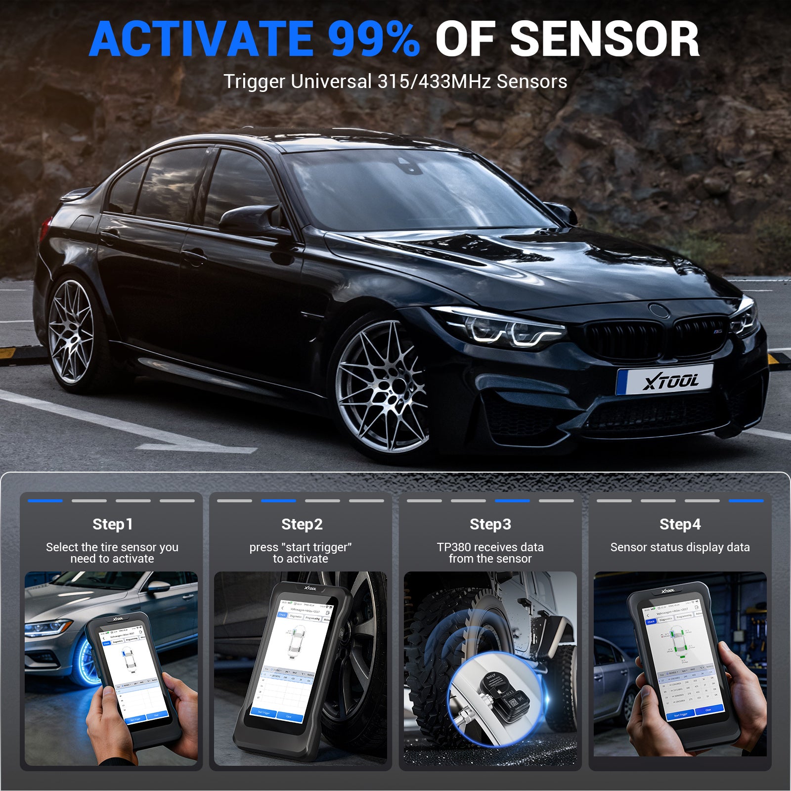 Xtool TP380 ACTIVATE 99% OF SENSOR
