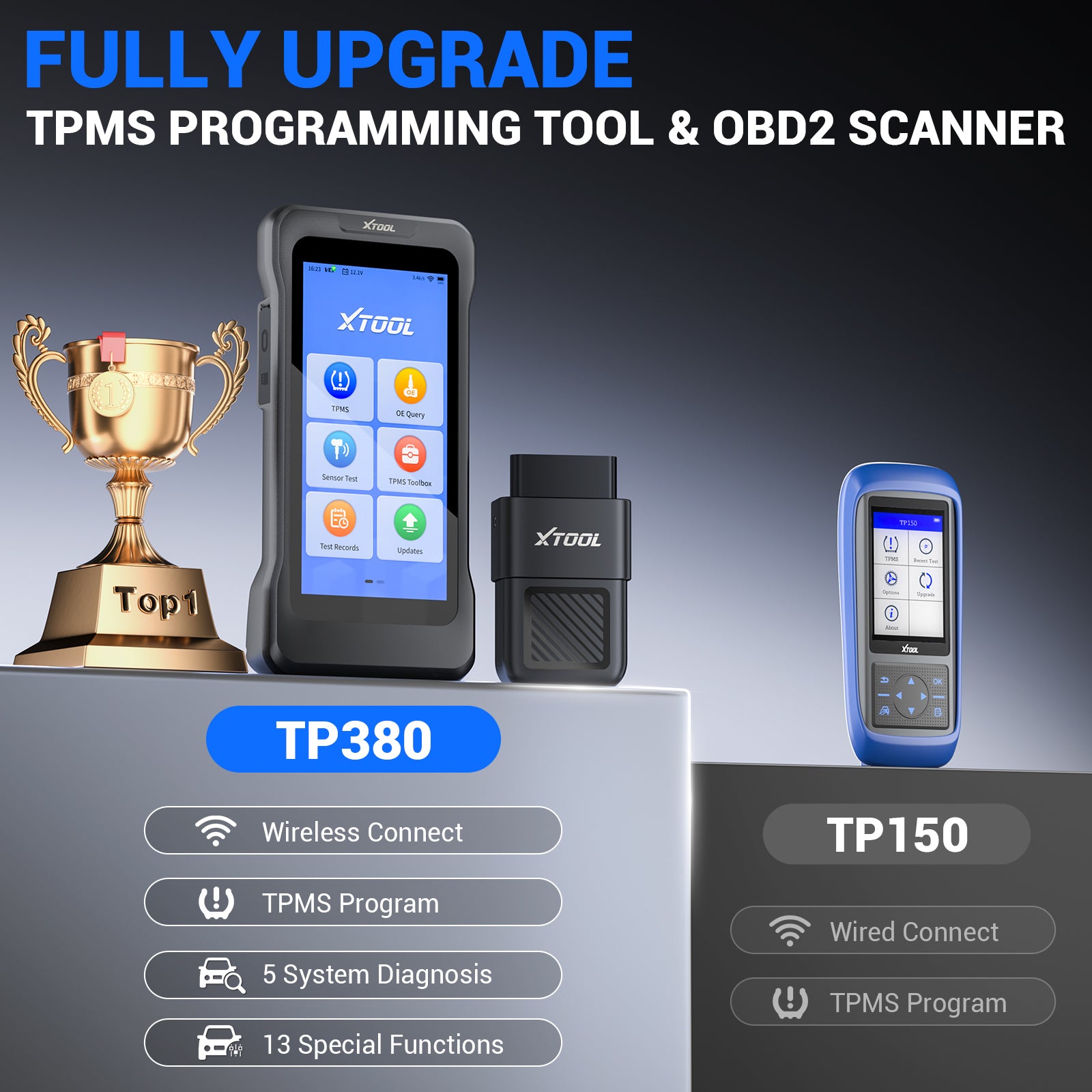 Xtool TP380 FULLY UPGRADE TPMS PROGRAMMING TOOL & OBD2 SCANNER