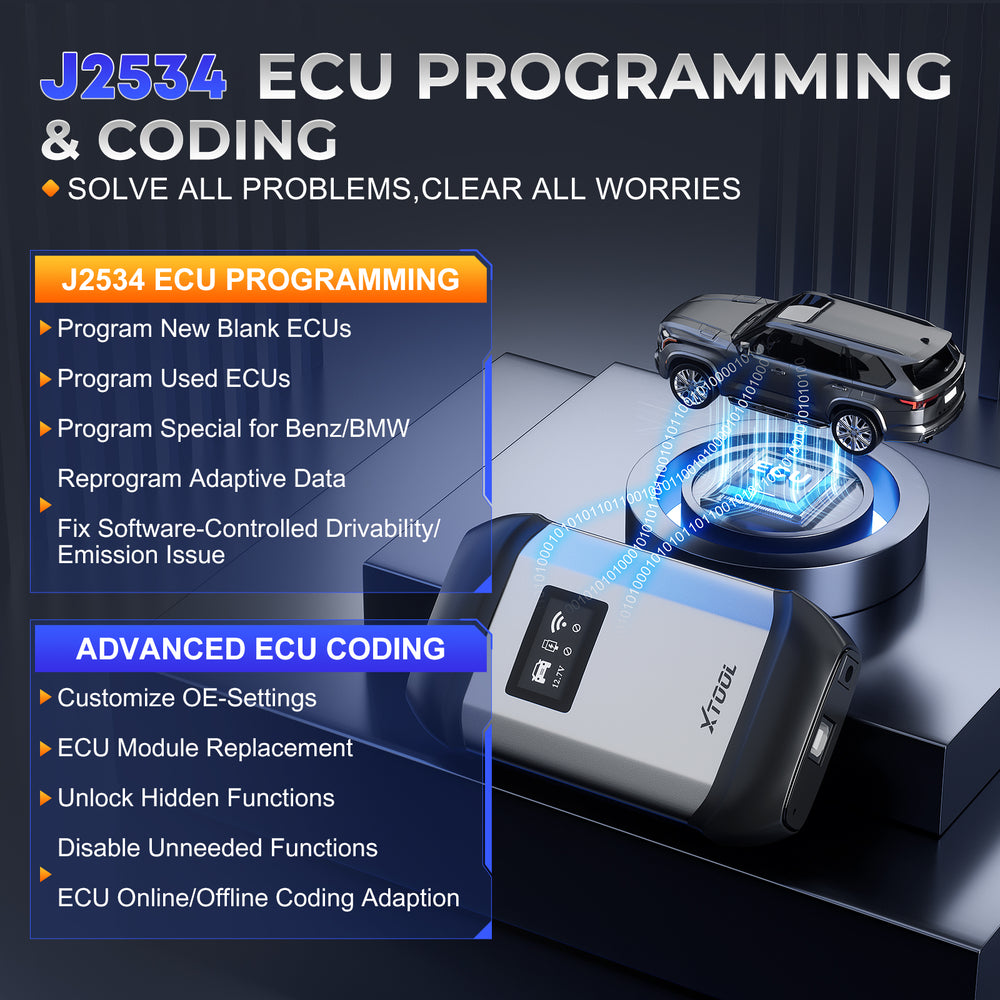 J2534 ECU Programming Car Diagnostic Tool – Xtool Official Car ...