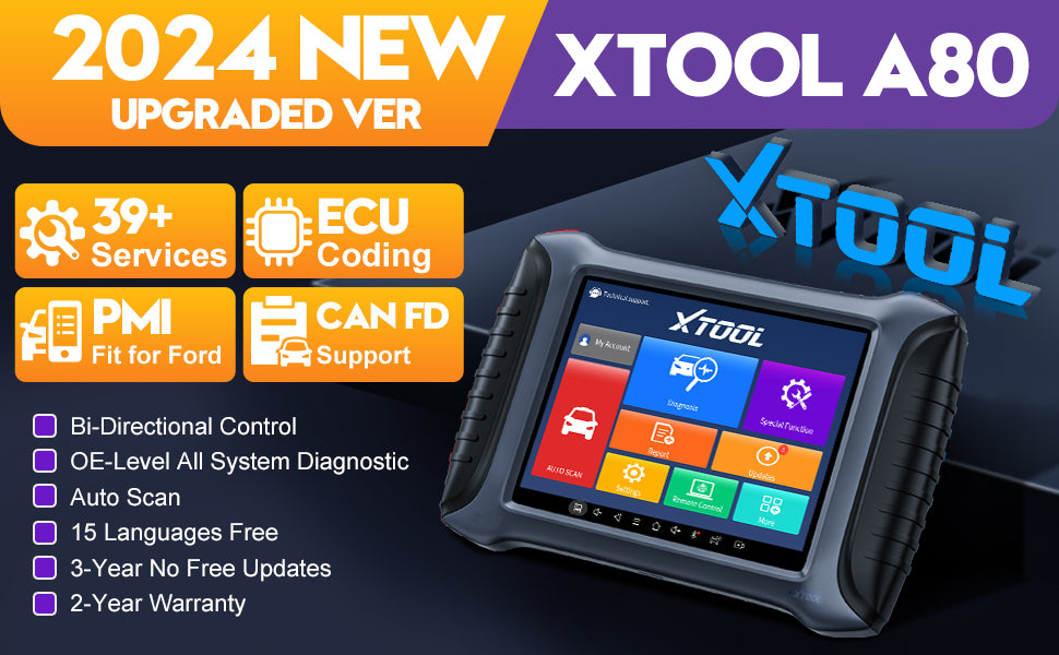 XTOOL A80 Pro diagnostic tool key programmer - Xtool Official Car ...