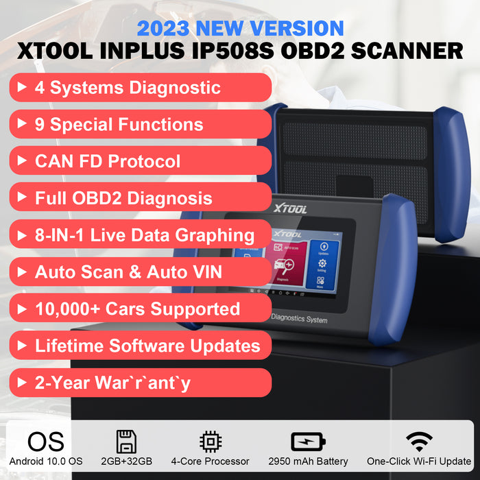 XTOOL InPlus IP508S OBD2 Diagnostic Tools Automotive Scanner
