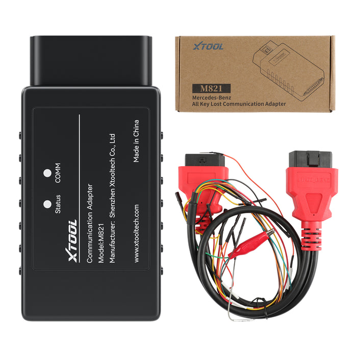 2023 New XTOOL M821 Adapter for Mercedes-Benz All Keys Lost Need to Work with KC501/X100 Pad3 Key Programmer